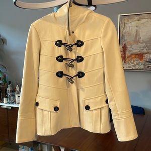 Guess wool short P coat jacket. Cream color. S